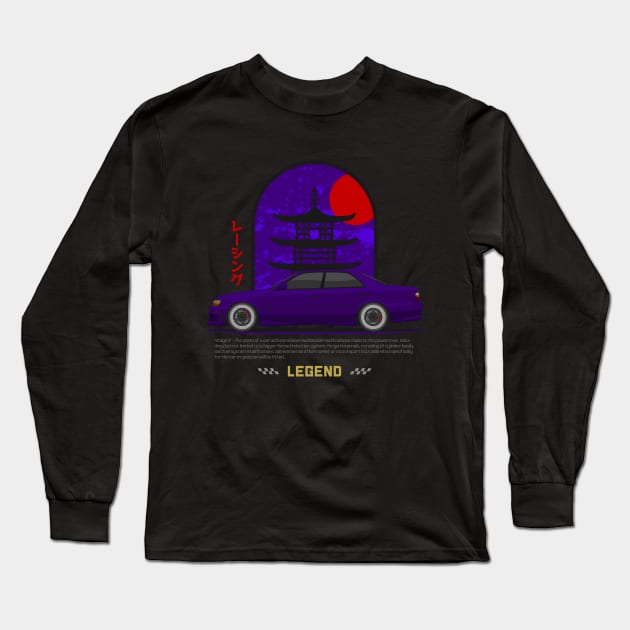 Tuner Purple Chaser JDM Long Sleeve T-Shirt by GoldenTuners